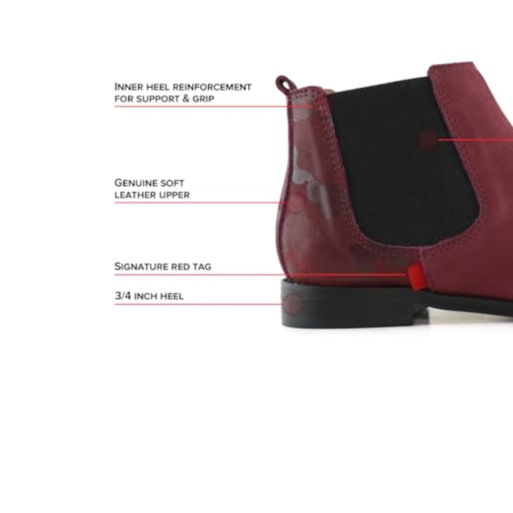 Marc Joseph of New York Girls Ankle Boots Burgundy Wine Nubuck Leather size 2.5M - Picture 11 of 15